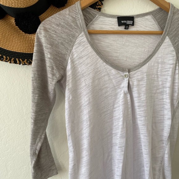 ✨ Aritzia Wilfred Free Lightweight Gray Raglan Baseball Tee XXS ✨ - Picture 6 of 9